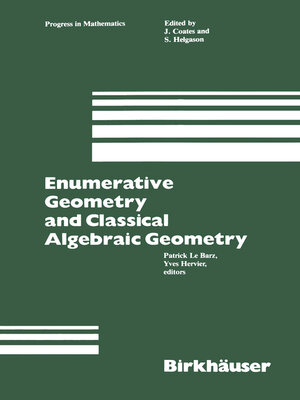 cover image of Enumerative Geometry and Classical Algebraic Geometry